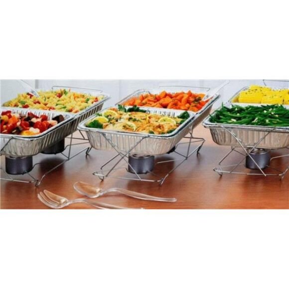 24 Piece Party Serving Kit Includes Chafing Dish Buffet Set and Serving Utensils - Picture 3 of 6